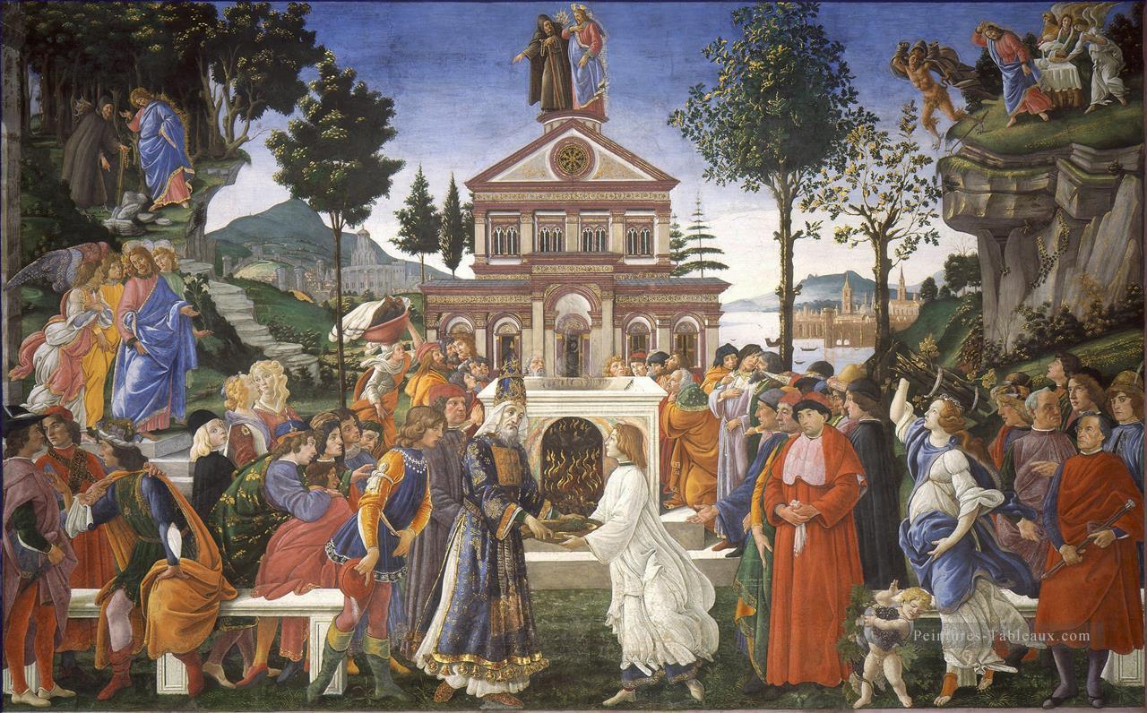 La tentation du Christ Sandro Botticelli Peintures à l'huile